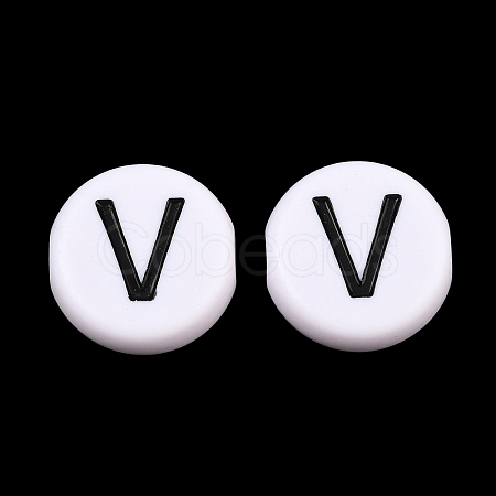 Opaque White Acrylic European Beads AC-CBA3BDD-01V-1