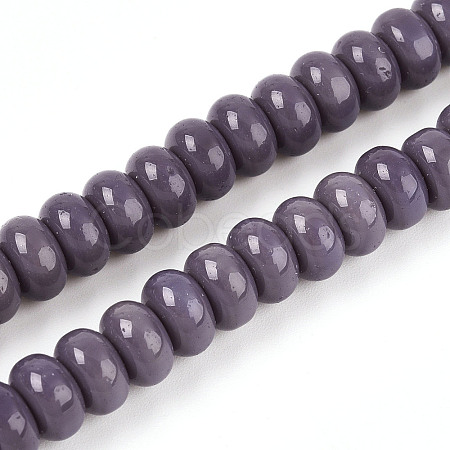 Opaque Solid Color Glass Beads Strands GLAA-ZX008-8mm-18S-1