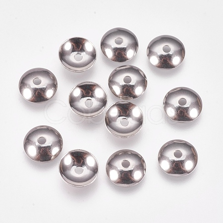 Non-Tarnish Apetalous 201 Stainless Steel Bead Caps X-STAS-L205-13D-1