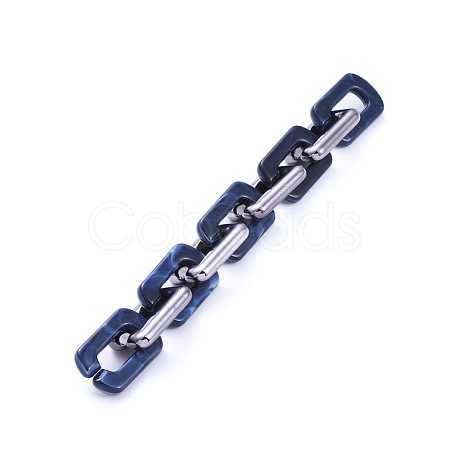 Handmade Acrylic Cable Chains AJEW-JB00673-02-1