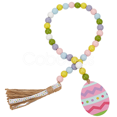 Wood Beads Pendant Decorations DIY-WH0888-777C-05-1