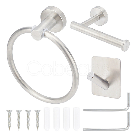 304 Stainless Steel Bathroom Accessories Kit HJEW-UN0001-06-1