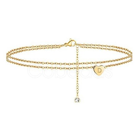 Heart Brass with Crystal Rhinestone Anklets FS-WGC43DA-21-1
