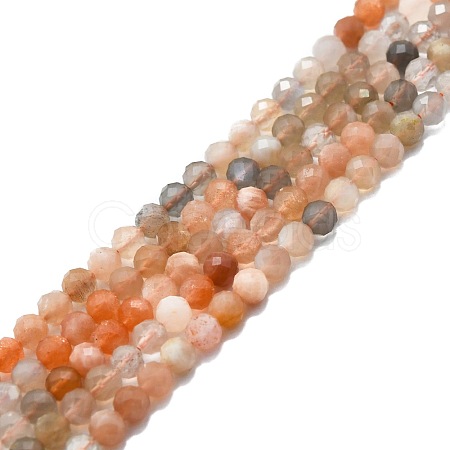 Natural Multi-Moonstone Beads Strands G-P457-A03-24-1