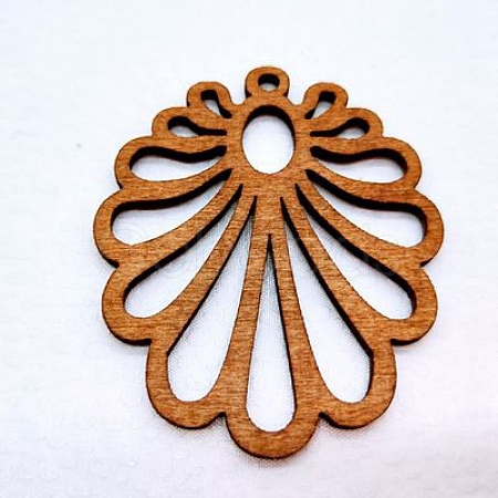 Hollow Wood Big Pendants Accessories WOOD-CJC0003-06-1