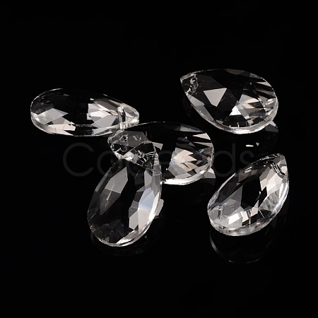 Faceted Teardrop Glass Pendants LS-X-GLAA-O008-B01-1