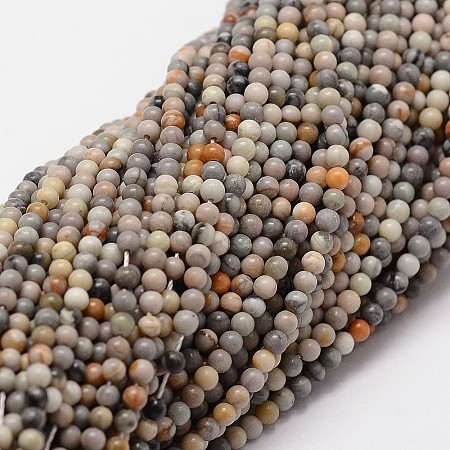 Natural Polychrome Jasper/Picasso Stone/Picasso Jasper Beads Strands G-N0191-01-2mm-1