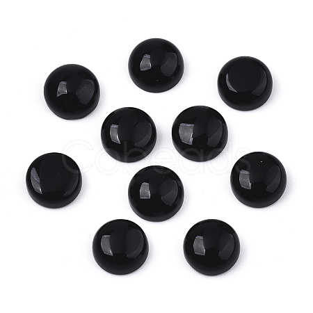 Natural Black Onyx Cabochons X-G-N326-59A-1
