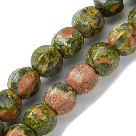 Natural Unakite Beads Strands G-H023-A02-01-1