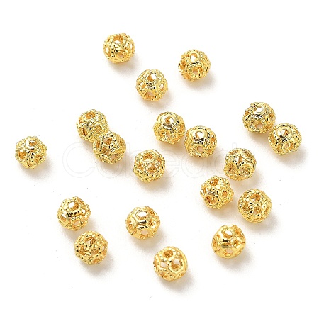 Rack Plating Brass Beads KK-R211-02G-01-1