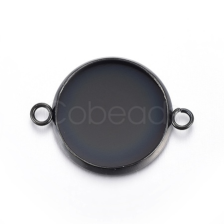 Stainless Steel Cabochon Connector Settings X-STAS-L211-04D-B-1