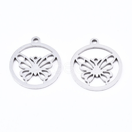 Non-Tarnish 201 Stainless Steel Pendants X-STAS-T044-198P-1