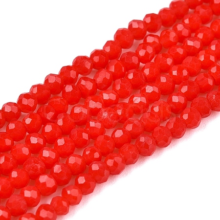 Opaque Solid Color Imitation Jade Glass Beads Strands EGLA-A044-P1mm-D22-1