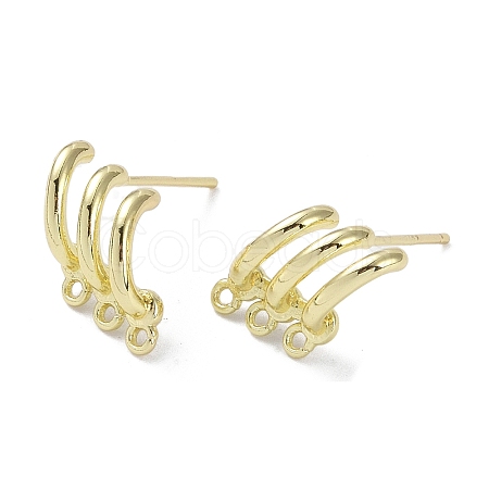 Brass Stud Earring Findings KK-B087-08G-1