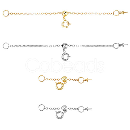 6Pcs 6 Style Brass Cable Chain Necklace Making FIND-AB00047-1