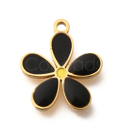 Brass Enamel Charms STAS-Q347-14G-01-1-1