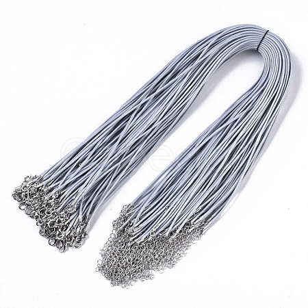 Waxed Cotton Cord Necklace Making MAK-S032-1.5mm-B17-1