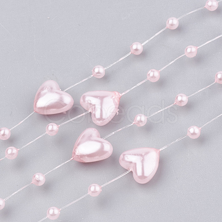 ABS Plastic Imitation Pearl Beaded Trim Garland Strand AJEW-S071-02B-1