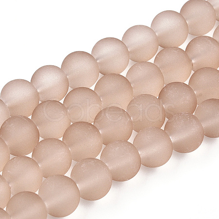 Baking Paint Transparent Glass Bead Strands GLAA-S031-8mm-26-A-1