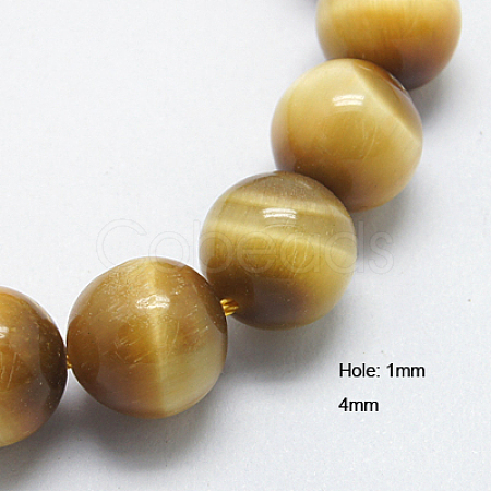 Natural Gold Tiger Eye Beads Strands G-G212-4mm-18-1