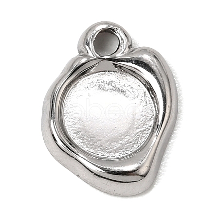 304 Stainless Steel Pendant Cabochon Settings SA-CBA9B1E-01C-P-1