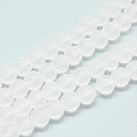 Synthetic Quartz Crystal Bead Strands G-R345-6mm-39-1