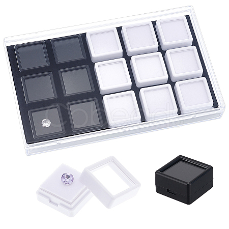 15Pcs Square Acrylic Loose Diamond Storage Boxes CON-WH0095-69-1