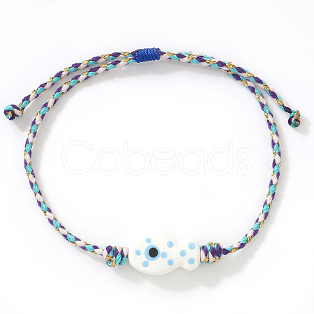 Handmade Porcelain Fish Charm Adjustabale Bracelets XD8221-5-1
