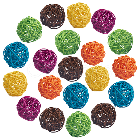 Wicker Rattan Balls AJEW-GF0001-10-1