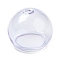 Transparent Glass Bead Cone, for Wind Chimes Making, Half Round, Lilac, 20x17mm, Hole: 1.6mm, Inner Diameter: 12.4mm