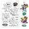 PVC Plastic Stamps, for DIY Scrapbooking, Photo Album Decorative, Cards Making, Stamp Sheets, Bird Pattern, 16x11x0.3cm