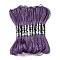 10 Skeins 12-Ply Metallic Polyester Embroidery Floss, Glitter Cross Stitch Threads for Craft Needlework Hand Embroidery, Friendship Bracelets Braided String, Blue Violet, 0.8mm, about 8.75 Yards(8m)/skein