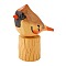 Wooden Birds and Tree Stump Ornaments, for Home Desk Display Decorations, Gold, 97x39.5x57mm