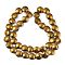 Electroplated Natural Lava Rock Beads Strands, Flat Round, Golden Plated, 10x4.5mm, Hole: 1.2mm, about 40~41pcs/strand, 15.43''~15.75''(39.2~40cm)