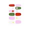 Flower Series Full Cover Nail Decal Stickers, Self Adhesive, Nail Decoration for Women Girls Kids, Colorful, 25.5x10~16.5mm, 12pcs/sheet