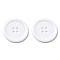 Resin Buttons, Dyed, Flat Round, White, 30x3mm, Hole: 3mm, 98pcs/bag