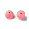 Opaque Acrylic Beads, Faceted, Teardrop, Light Coral, 15x14.5mm, Hole: 2mm, about 243pcs/500g