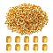 Brass Crimp Beads, Tube, Golden, 2x2x0.15mm, Hole: 1.5mm, about 1000pcs/bag