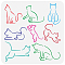 PET Hollow Out Drawing Painting Stencils, for DIY Scrapbook, Photo Album, Cat Shape, 30x30cm