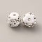 Polymer Clay Rhinestone Beads, Pave Disco Ball Beads, Round, Crystal, 9.5mm, Hole: 1.8mm