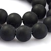 Frosted Glass Round Bead Strands GLAA-J079-02-10mm-1