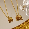 Lotus Pod 304 Stainless Steel Pendant Necklaces for Women TL8108-1-1