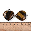 Natural Tiger Eye Pendants G-S364-006D-3