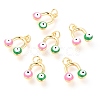 Brass Enamel Pendants KK-Y001-01B-G-1