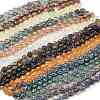 Transparent Electroplate Glass Beads Strands GLAA-G098-04-1