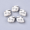 Handmade Bunny Porcelain Beads X-PORC-N004-97-1