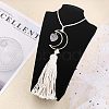 Natural Rose Quartz Heart Pendant Decoration HJEW-WH0043-20B-4