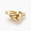 Brass Micro Pave Cubic Zirconia Fold Over Clasps KK-P164-09-3