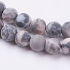 Natural Pink Zebra Jasper Beads Strands G-J376-46F-6mm-3