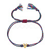 304 Stainless Steel Alphabet Bead Adjustable Bracelets IC6774-22-1